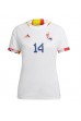 België Dries Mertens #14 Voetbaltruitje Uit tenue Dames WK 2022 Korte Mouw